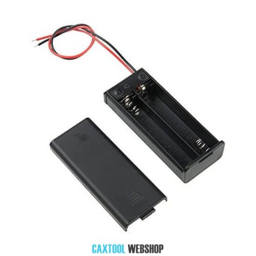 2 x AAA Battery Holder Box, With Cover/on-off