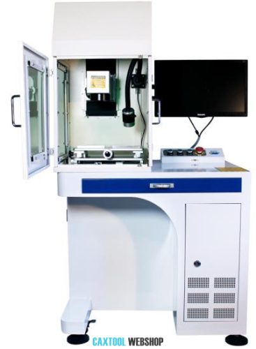 Fiber laser marking machine desktop type with security cover CAXTM_FHC_50W