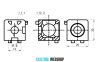 B6 rohové spojky Profilov 20x20x20 mm, 3D, drážka 6 - kostka